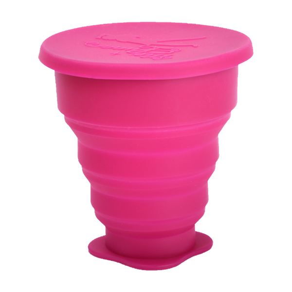 Vaso de silicón plegable para esterilizar tu angelcup. De fácil uso. Puedes  esterilizar cualquier tamaño de copa menstrual. E