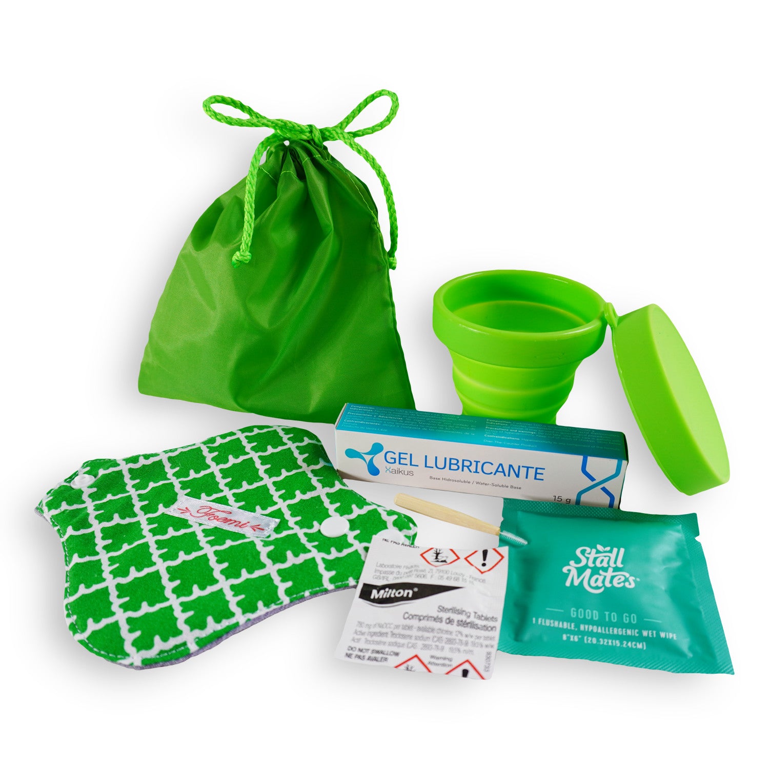 Kit de accesorios para copa menstrual