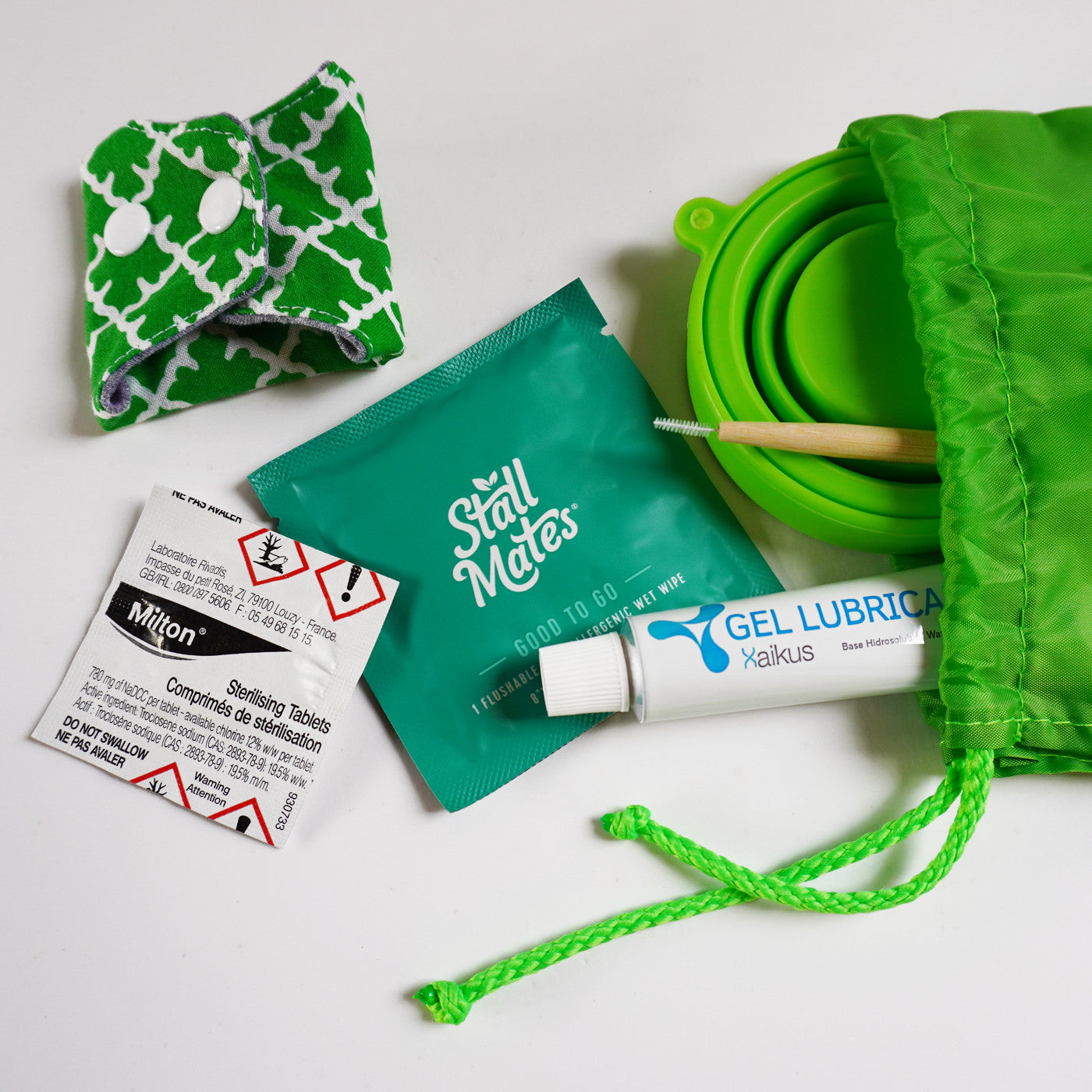 Kit de accesorios para copa menstrual